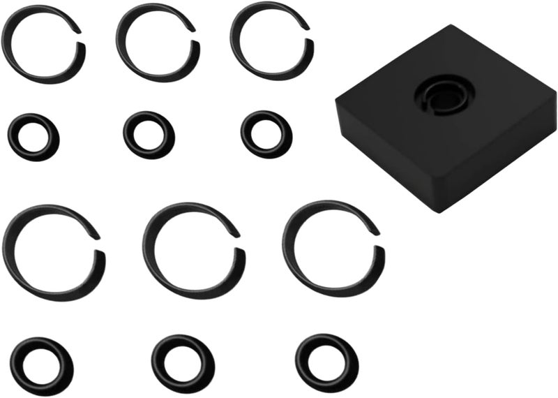 TALSWIF (3+3Sets) 1/2” and 3/8" Impact Retaining Ring Clip Impact Friction Ring with O-Ring for Electric/Pneumatic Type Impact Wrench, Retainer Ring Anvil Install Tool Included - Image 1